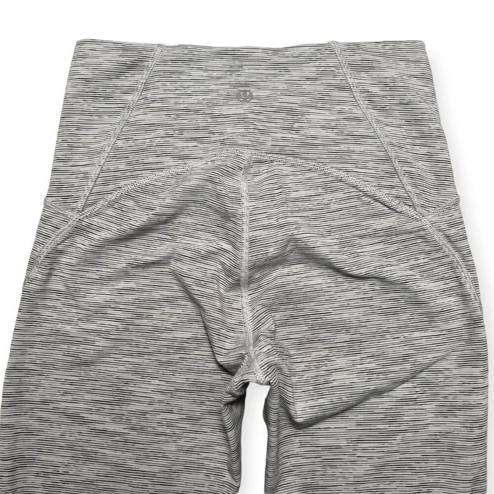 Lululemon Train Times 7/8 Pant 25 Size 6 Space Grey Alpine White